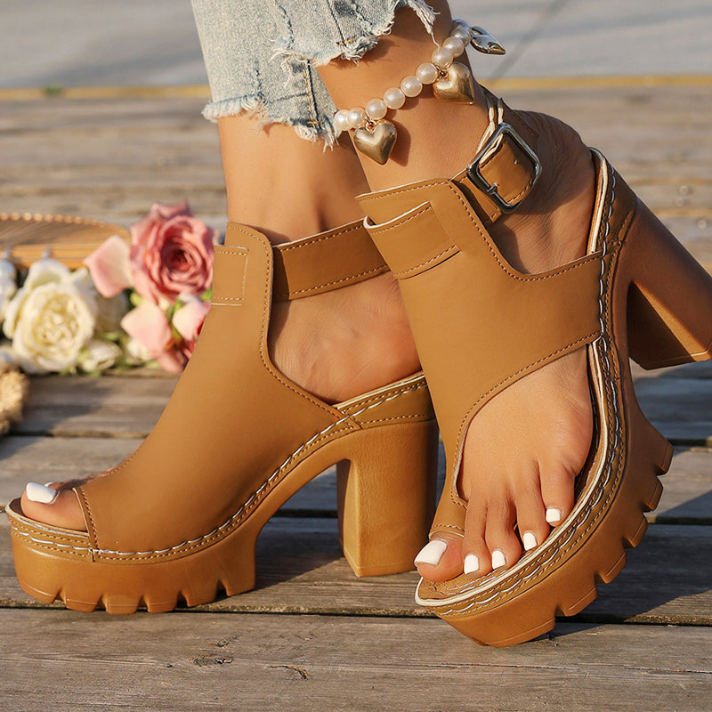 🌞NEU: Sommerkollektion mit bis zu 50% Rabatt 🛍️Damen Plateausandalen mit Zehensteg – blockabsatz, verstellbarer Riemen & breite Passform – ideal für Strand, Sommer & besondere Anlässe
